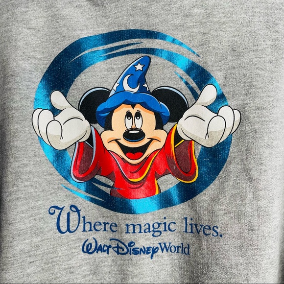 Disney world Mickey Mouse sorcerer hooded sweatshirt unisex size medium - Picture 2 of 9
